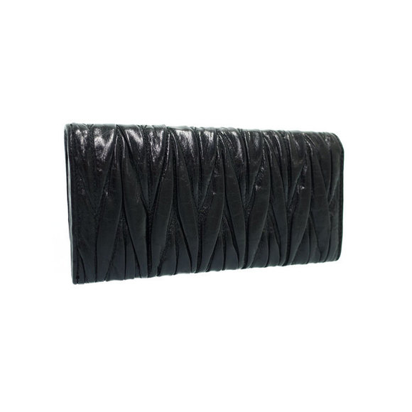 Miu Miu Matelasse Long Wallet Bifold - Picture 1 of 8